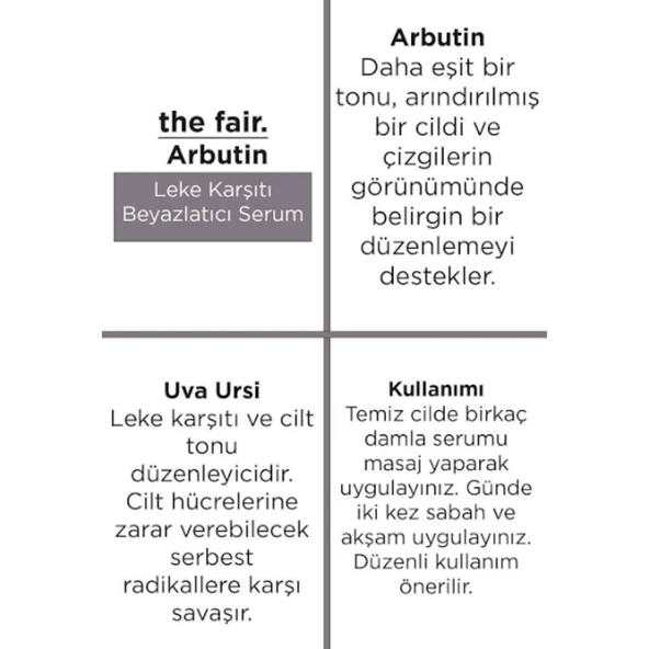The Fair Arbutin Cilt Bakım Serumu 30ml - 2