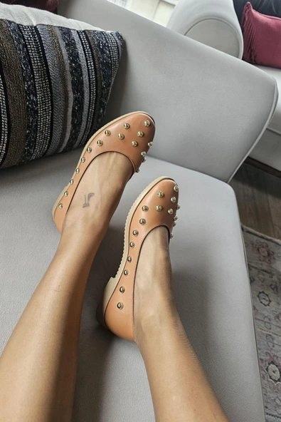 06T 104 Topukla Kadın Loafer Deri Babet