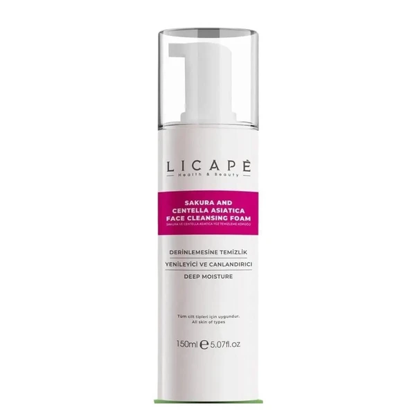 Licape Sakura ve Centella Asitica Yüz Temizleme Köpüğü 150ml