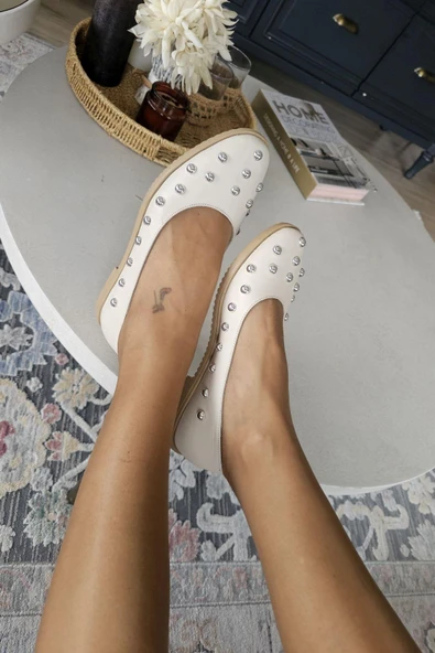 06T 104 Topukla Kadın Loafer Deri Babet - 7