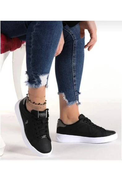 U.S. Polo Assn. EXXY 5FX 101946744 Kadın Sneaker Ayakkabı Siyah 36-40 - 3