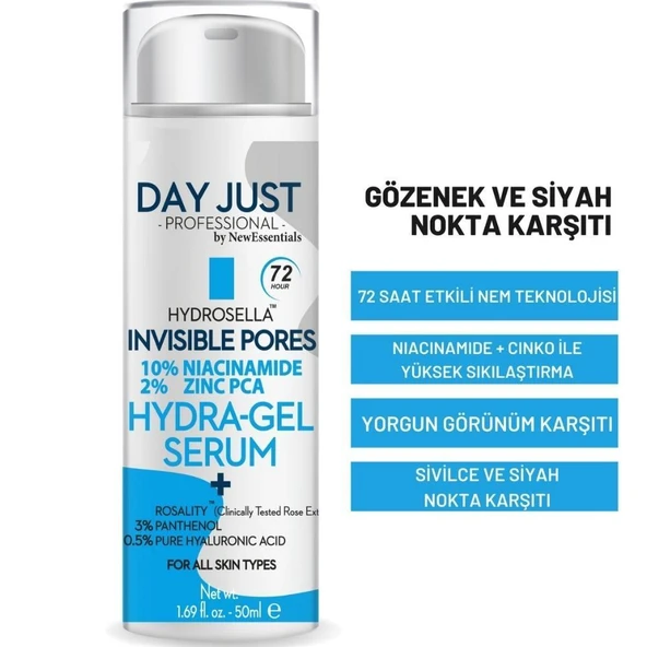 New Essentials Day Just Gözenek Siyah Nokta ve Sivilce Oluşumunu Gidermeye Yardımcı Serum 50ml - 2