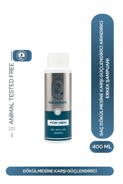 SiriusSoft Saç Dökülmesine Karşı Güçlendirici Arındırıcı Erkek Şampuanı Vegan 400 ml - 2