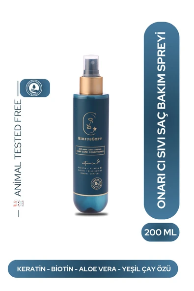 SiriusSoft Besleyici Saç Spreyi Dökülme Karşıtı ve Onarıcı Durulanmayan Sprey Saç Kremi 200 ml - 3