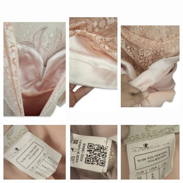 Kaliteli SOMON RENGİ Zarif Asil Abiye 46 xxl 44 - 11