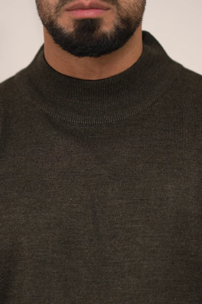 Woolen World Balıkçı Yaka Kalın Yünlü Erkek Triko Kazak - 5