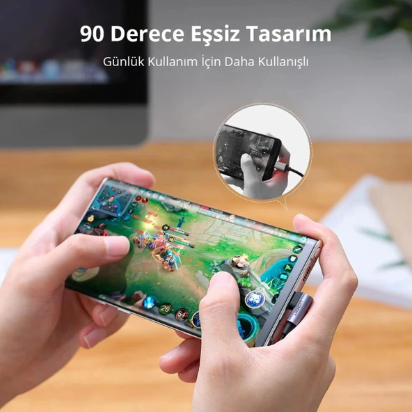 Ugreen 70531 USB-C to USB-C QC/PD 60W 2M Örgülü Hızlı Şarj Kablosu - 2