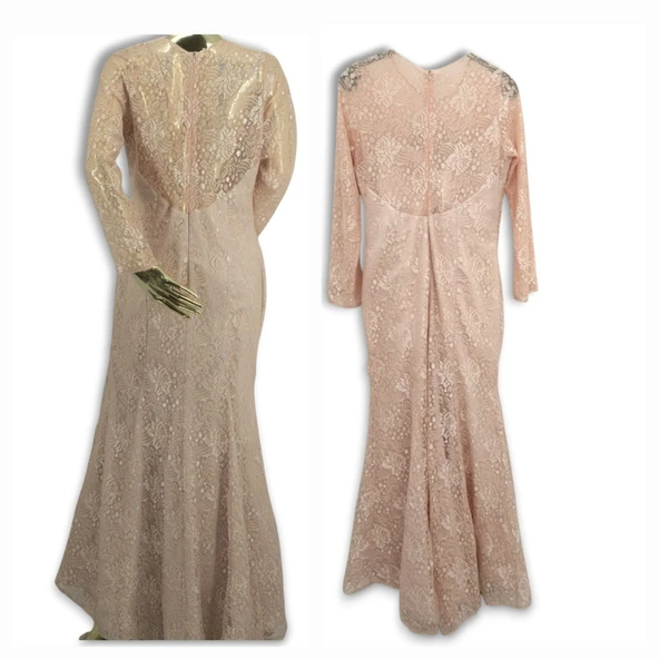 Kaliteli SOMON RENGİ Zarif Asil Abiye 46 xxl 44 - 9