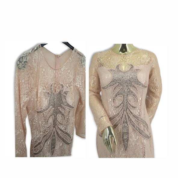 Kaliteli SOMON RENGİ Zarif Asil Abiye 46 xxl 44 - 2