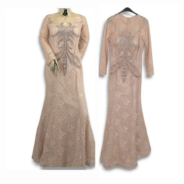 Kaliteli SOMON RENGİ Zarif Asil Abiye 46 xxl 44