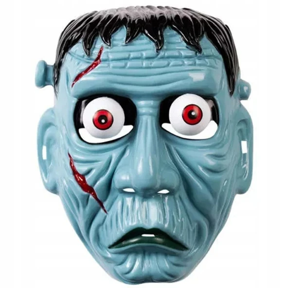 Frankenstein Temalı Sallanan Oynar Gözlü Maske - 1