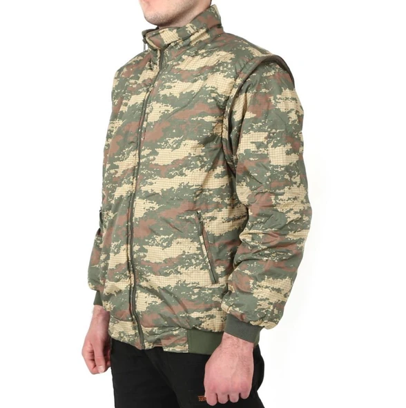 Single Sword Kolları Çıkabilen Kamuflaj Hafif Erkek Pilot Mont - 3