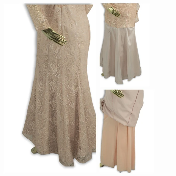 Kaliteli SOMON RENGİ Zarif Asil Abiye 46 xxl 44 - 10