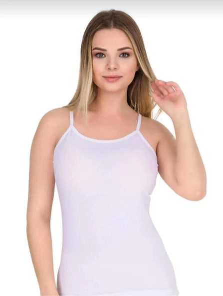 BERRAK 2128 KADIN LİKRALI İP ASKILI ATLET 6 ADET ürün görseli