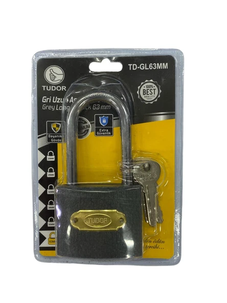 Ennalbur Tudor 63 mm Uzun Gri Asma Kilit ürün görseli