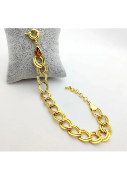 22 AYAR GOLD RENK KALIN ZİNCİR KÜNYE / BİLEKLİK