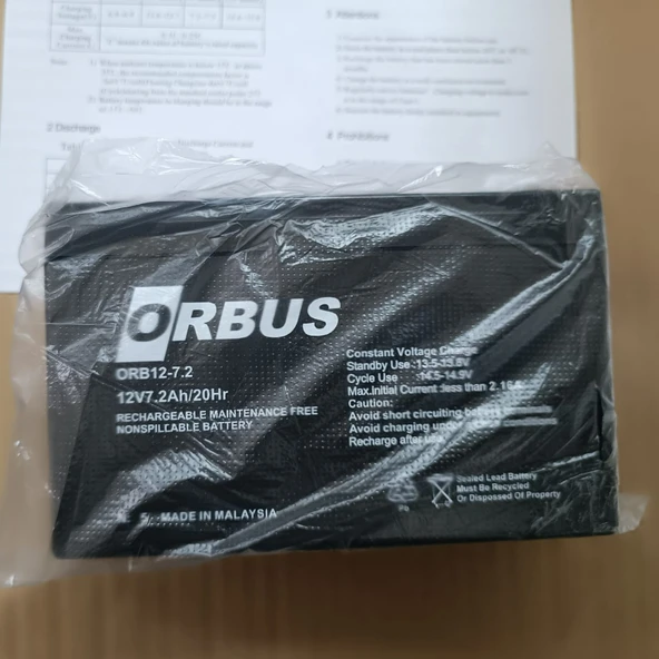 ORBUS / 12V 7 Ah Kuru Akü - 3