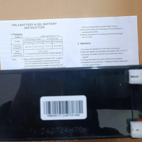 ORBUS / 12V 7 Ah Kuru Akü - 2