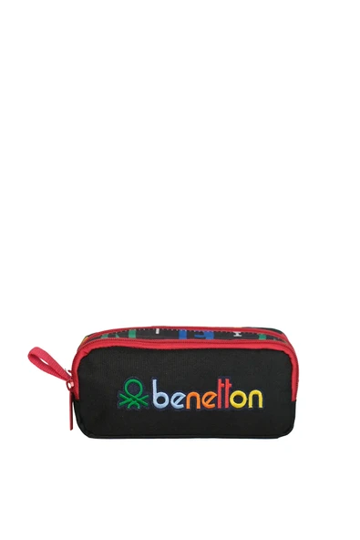 United Colors of Benetton Çift Bölmeli Harf Baskılı Kalemlik Siyah / BNT.0033