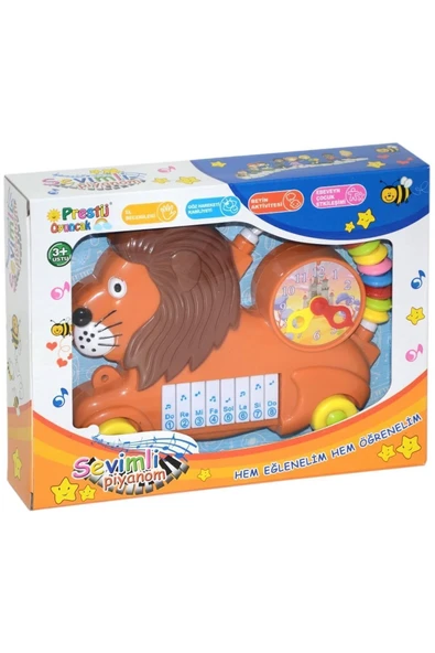 Prestij Sevimli Aslan Şeklinde Piyano Oyuncak Pr19