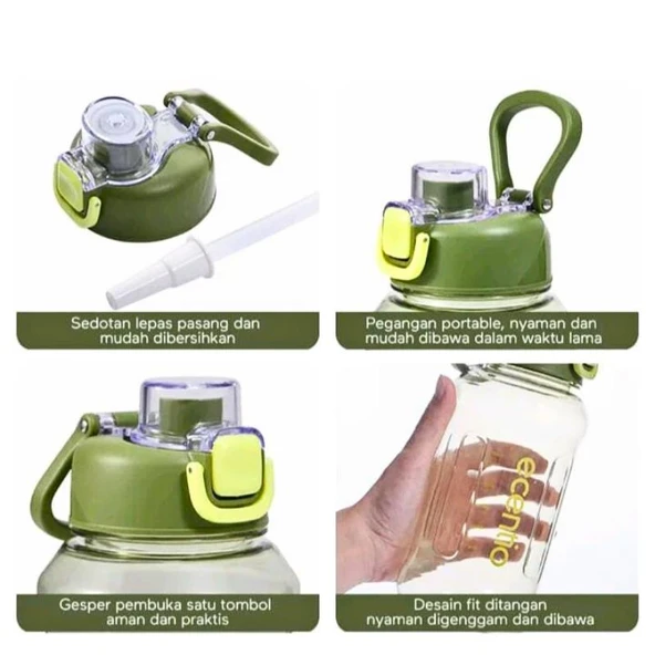 Shotay Su Matarası Tritan Yeşil 1300Ml - 3