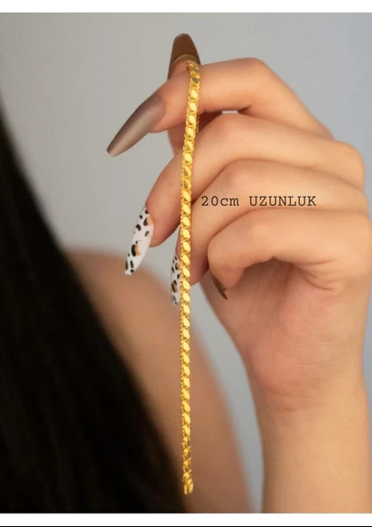 22 AYAR GOLD RENK PULLU BİLEKLİK ARPA MODEL ŞIK TAKI