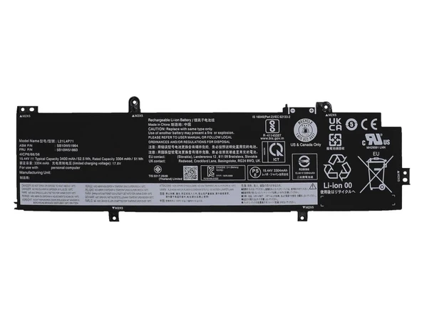 RETRO Lenovo ThinkPad T14 Gen3, L21L4P71 Notebook Bataryasi - 4 Cell