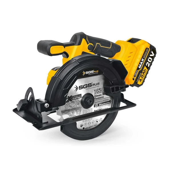 SGS PROFESYONEL AKÜLÜ SUNTA KESME MAKİNESİ SETİ 165 MM 1X4.0 Ah (KÖMÜRSÜZ MOTOR)