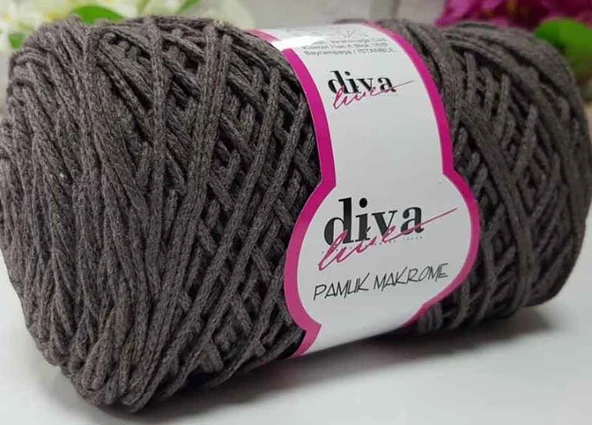 Çanta Aksesuar Diva Pamuk Makrome Koyu Kahve(Kalın)