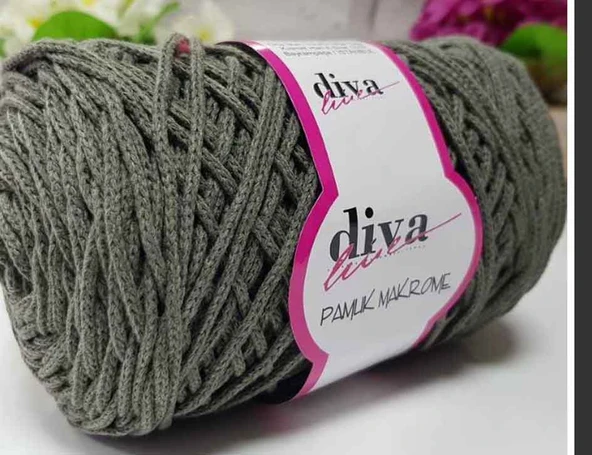 Çanta Aksesuar Diva Pamuk Makrome Haki Yeşil (Kalın) ürün görseli 1