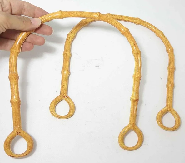 Çanta Aksesuar Bambu Görünümlü Plastik Çanta Sapı
