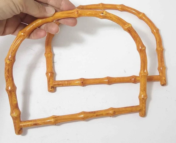 Çanta Aksesuar Bambu Görünümlü Plastik Çanta Sapı