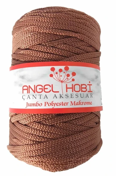Çanta Aksesuar Taba Renk 5 Mm Jumbo Polyester Makrome