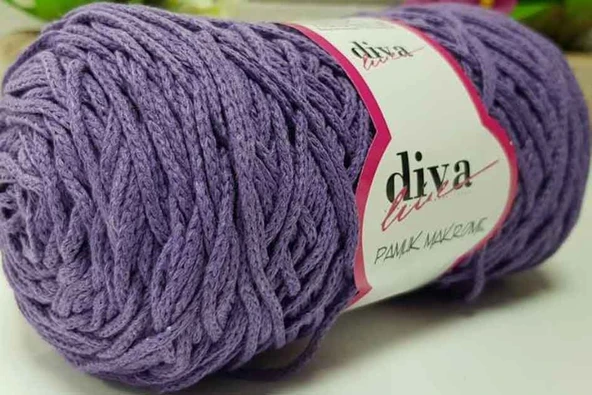 Çanta Aksesuar Diva Pamuk Makrome Mor (Kalın)