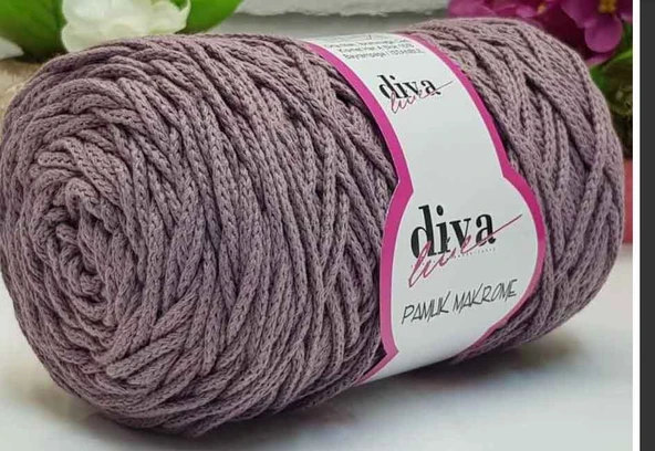 Çanta Aksesuar Diva Pamuk Makrome Gül Kurusu (Kalın)
