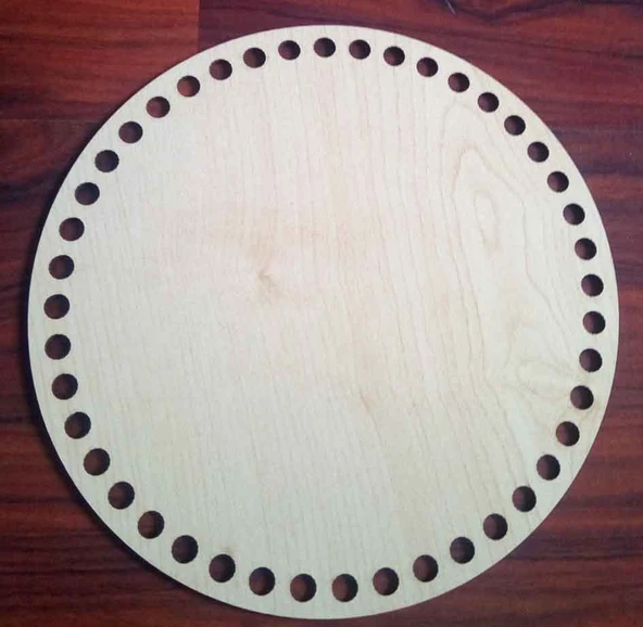Çanta Aksesuar Ahşap 20 Cm Çapında Plaka