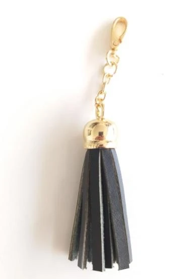 Çanta Aksesuar Gerçek Deri Kovanlı Püskül Siyah Renk ürün görseli 1