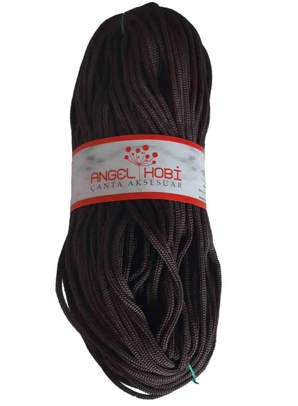 Çanta Aksesuar Polyester Rulo Makrome Koyu Kahve 5Mm