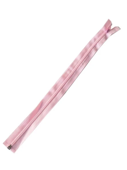 Çanta Aksesuar Açık Pembe Renk 40 Cm Plastik Diş Fermuar Fd27
