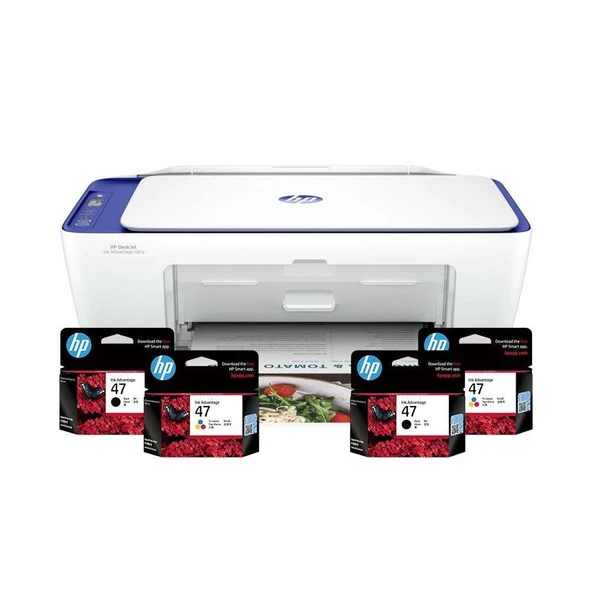 HP 6W7G3B 4927 DESKJET ALL-IN-ONE + WIFI RENKLI MÜREKKEP PÜSKÜRTMELI YAZICI 7.5PPM