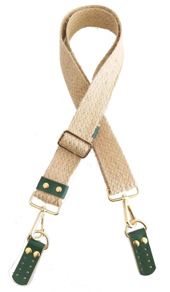 Çanta Aksesuar Jüt Kolon Çanta Sapı 120X4 Cm Light Gold Metalli