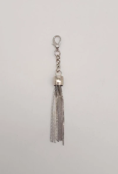 Çanta Aksesuar Gümüş Renk Püskül Süs ürün görseli 1