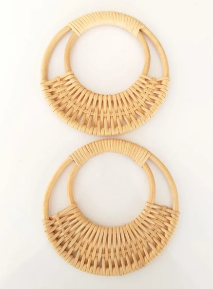 Çanta Aksesuar Açık Renk Gerçek Bambu Çanta Sapı 17 Cm No:17