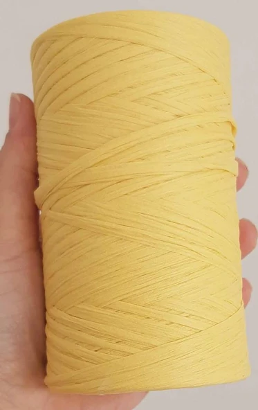 Çanta Aksesuar Sarı Renk Angel Rafya İp No:12 ürün görseli 1