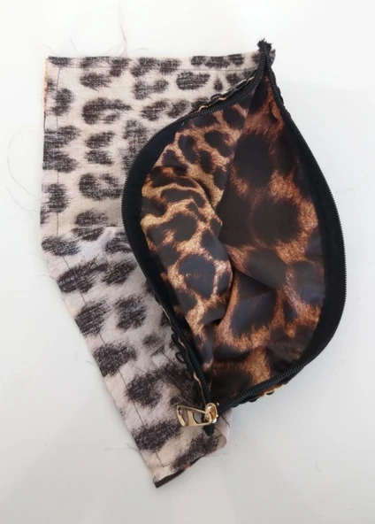 Çanta Aksesuar 20X30 Cm, Dikilmiş Halde, Fermuarlı Astar Leopar ürün görseli