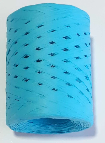 Çanta Aksesuar 100 Gr Rafya İp Turkuaz Renk (26 Numara) ürün görseli 1