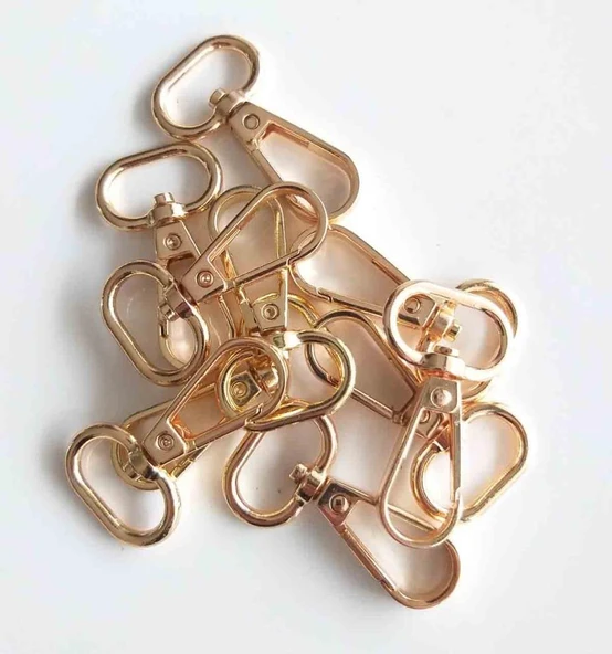 Çanta Aksesuar 10Lu Light Gold Renk 2 Cm Kanca ürün görseli