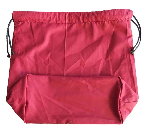 Çanta Aksesuar Örgü Çantaya Hazır Astar Tabanlı Büzgülü 22X12Cm Bordo