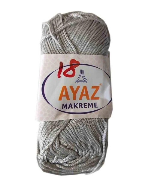 Çanta Aksesuar 100 Gram Polyester Makrome No:18 Açık Gri ürün görseli 1