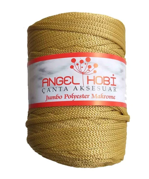 Çanta Aksesuar Gold Renk 5 Mm Jumbo Polyester Makrome No:23